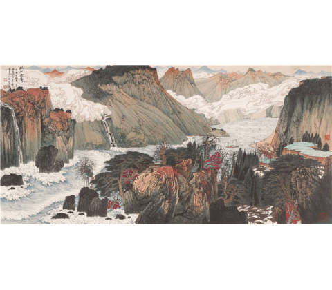 秋江云涛
