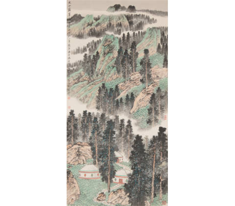 天山积翠图