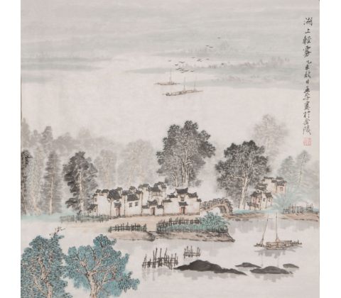 湖上轻雾