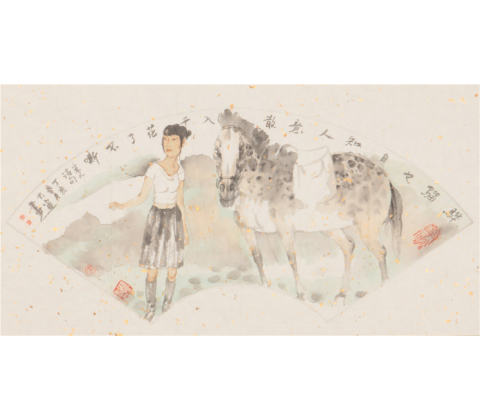 骏马图