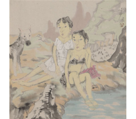 池塘戏水