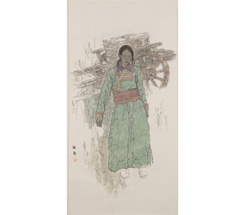 绿衣女子