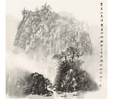 云来山更佳 云去山如画