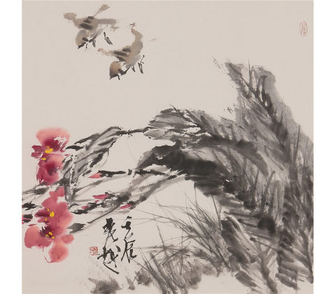 双雀图